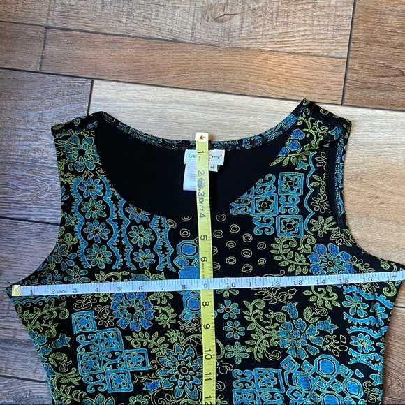 Coldwater Creek Sleeveless Lettuce Hem Maxi Dress Size M - Picture 4 of 7